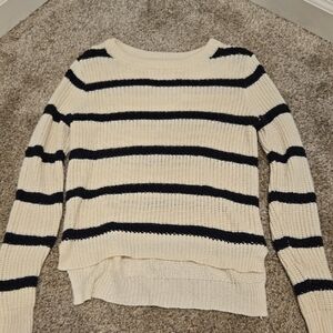 Cato Cream and Black Striped Sweater